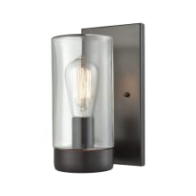 Ambler Single Light 10" High Outdoor Wall Sconce with Clear Glass Shade
