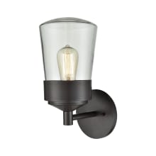 Mullen Gate Single Light 13" High Outdoor Wall Sconce with Clear Glass Shade