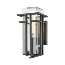 Croftwell Single Light 12" High Outdoor Wall Sconce with Clear Glass Shade
