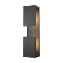 Pierre 19" Tall 2 Light LED Outdoor Wall Sconce