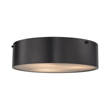 3 Light LED Flush Mount Ceiling Fixture with Frosted Glass Shade from the Clayton Collection