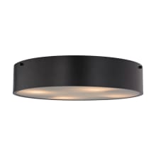 4 Light LED Flush Mount Ceiling Fixture with Frosted Glass Shade from the Clayton Collection