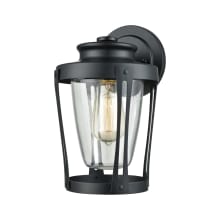 Fullerton Single Light 11" High Outdoor Wall Sconce with Clear Glass Shade