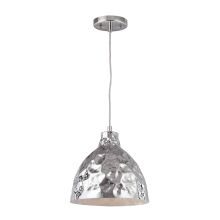 Hammersmith Single Light 10" Wide Mini Pendant with Round Canopy and Silver Metal Shade