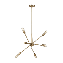 Delphine 6 Light 28" Wide Abstract Sputnik Chandelier