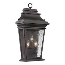 Forged Provincial 3 Light Outdoor Wall Sconce