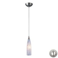 Lungo Single Light 3" Wide Instant Pendant with Round Canopy and Hand Blown Glass Shade