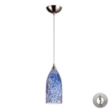 Verona Single Light 5" Wide Instant Pendant with Round Canopy and Hand Blown Glass Shade