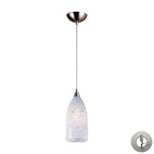 Verona Single Light 5" Wide Instant Pendant with Round Canopy and Hand Blown Glass Shade