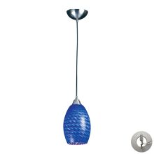 Mulinello Single Light 6" Wide Instant Pendant with Round Canopy and Hand Blown Glass Shade