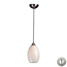 Mulinello Single Light 6" Wide Instant Pendant with Round Canopy and Hand Blown Glass Shade