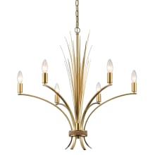 Biscayne Bay 6 Light 26" Wide Taper Candle Style Chandelier