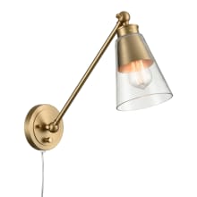 Albany 9" Tall Wall Sconce with Clear Glass Shade