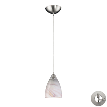 Pierra Single Light 5" Wide Instant Pendant with Round Canopy and Hand Blown Glass Shade