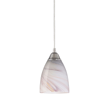 Pierra Single Light 5" Wide LED Mini Pendant with Round Canopy and Hand Blown Glass Shade