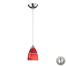 Pierra Single Light 5" Wide Instant Pendant with Round Canopy and Hand Blown Glass Shade