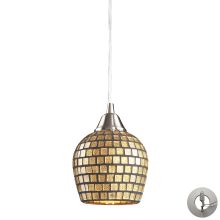 Fusion Single Light 5" Wide Instant Pendant with Round Canopy and Hand Blown Glass Shade