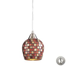 Fusion Single Light 5" Wide Instant Pendant with Round Canopy and Hand Blown Glass Shade