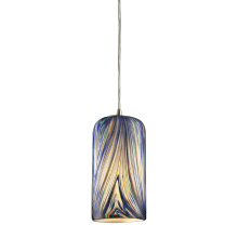 Molten Single Light 5" Wide LED Mini Pendant with Round Canopy and Hand Blown Glass Shade