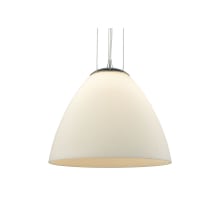 Merida Single Light 12" Wide Pendant with White Linen Glass Shade