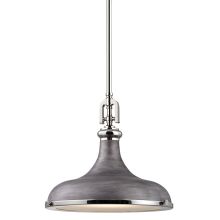 Rutherford 1 Light 15" Wide Pendant with Metal Shade