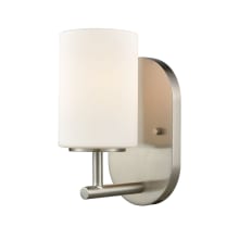 Pemlico Single Light 4-1/2" Wide Bathroom Sconce with White Glass Shade