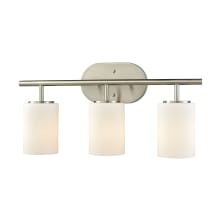 Pemlico 3 Light 20" Wide Bathroom Vanity Light with White Glass Shades