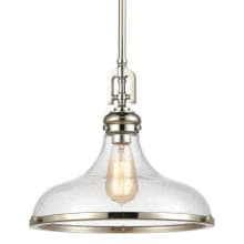 Rutherford 15" Wide Pendant - Polished Nickel