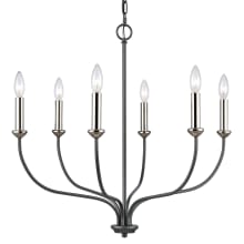 Madeline 6 Light 26" Wide Taper Candle Style Chandelier