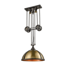 Torque 3 Light 20" Wide Chandelier with Metal Dome Shade