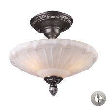 3 Light Semi Flush Ceiling Fixture From The Restoration Collection