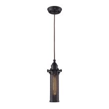 Fulton Single Light 4" Wide Mini Pendant with Round Canopy and Bronze Metal Shade