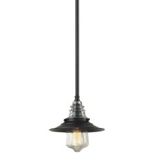 Insulator Glass Single Light 9" Wide Mini Pendant with Round Canopy and Clear Glass Shade