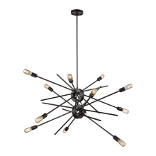 Xenia 12 Light 42" Wide Sputnik Chandelier with Adjustable Arms