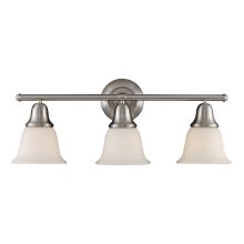 Berwick 3 Light 27" Vanity Fixture with Frosted Glass Shade