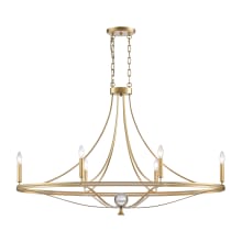 Noura 6 Light 46" Wide Crystal Candle Style Chandelier