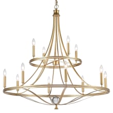 Noura 12 Light 40" Wide Crystal Candle Style Chandelier