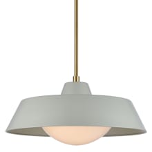 Gilman 16" Wide Pendant with Metal and Glass Shades