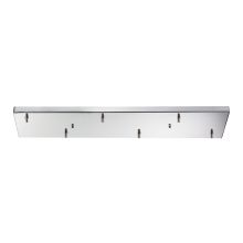 30" Long Rectangular Canopy with 6 Light Connectors from the Illuminaire Collection