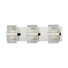 Desiree Single Light 21" Wide Integrated LED Bathroom Sconce with Clear Lined Glass Shade - ADA Compliant