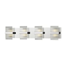 Desiree Single Light 28" Wide Integrated LED Bathroom Sconce with Clear Lined Glass Shade - ADA Compliant