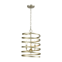 Whirlwind 3 Light 13" Wide Taper Candle Chandelier