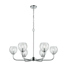 Emory 6 Light 35" Wide Taper Candle Chandelier