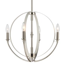 Rotunde 4 Light 18" Wide Taper Candle Style Chandelier