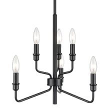 Saginaw 6 Light 18" Wide Taper Candle Style Chandelier
