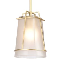 SquareToRound 6" Wide Mini Pendant with Frosted Glass Shade