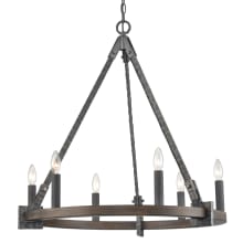 Harwell 6 Light 29" Wide Taper Candle Style Chandelier