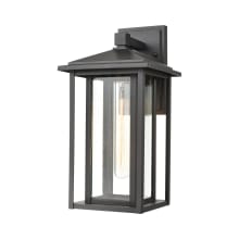 Solitude Single Light 15" Tall Outdoor Wall Sconce