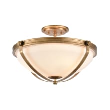 Connelly 3 Light 19" Wide Semi-Flush Bowl Ceiling Fixture - Natural Brass