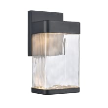 Cornice 10" Tall LED Wall Sconce with Water Glass Shade
